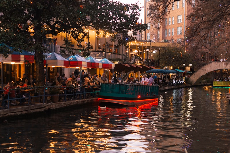 San Antonio Riverwalk at dusk